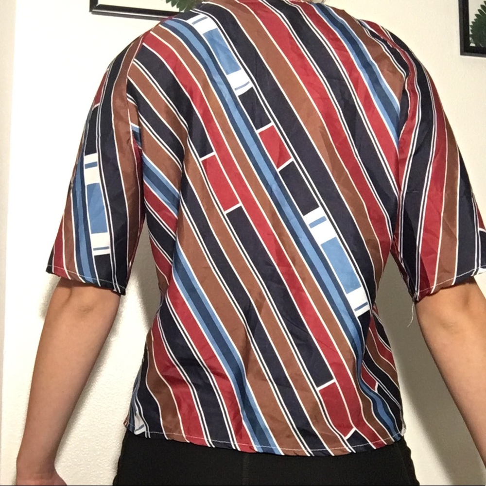 Striped cropped button down - Picture 2 of 2